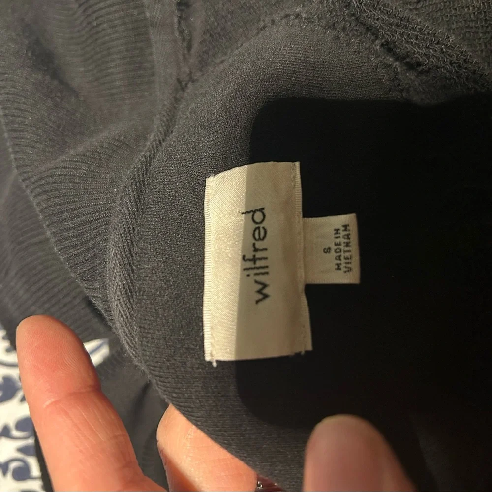 Wilfred Black Open-Front Draped Cardigan - Picture 4 of 4